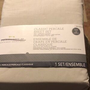 Threshold Classic Percale Sheet Set - Twin, Light Gray